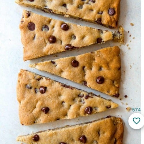 Chocolate Chip Cookie Pizza.